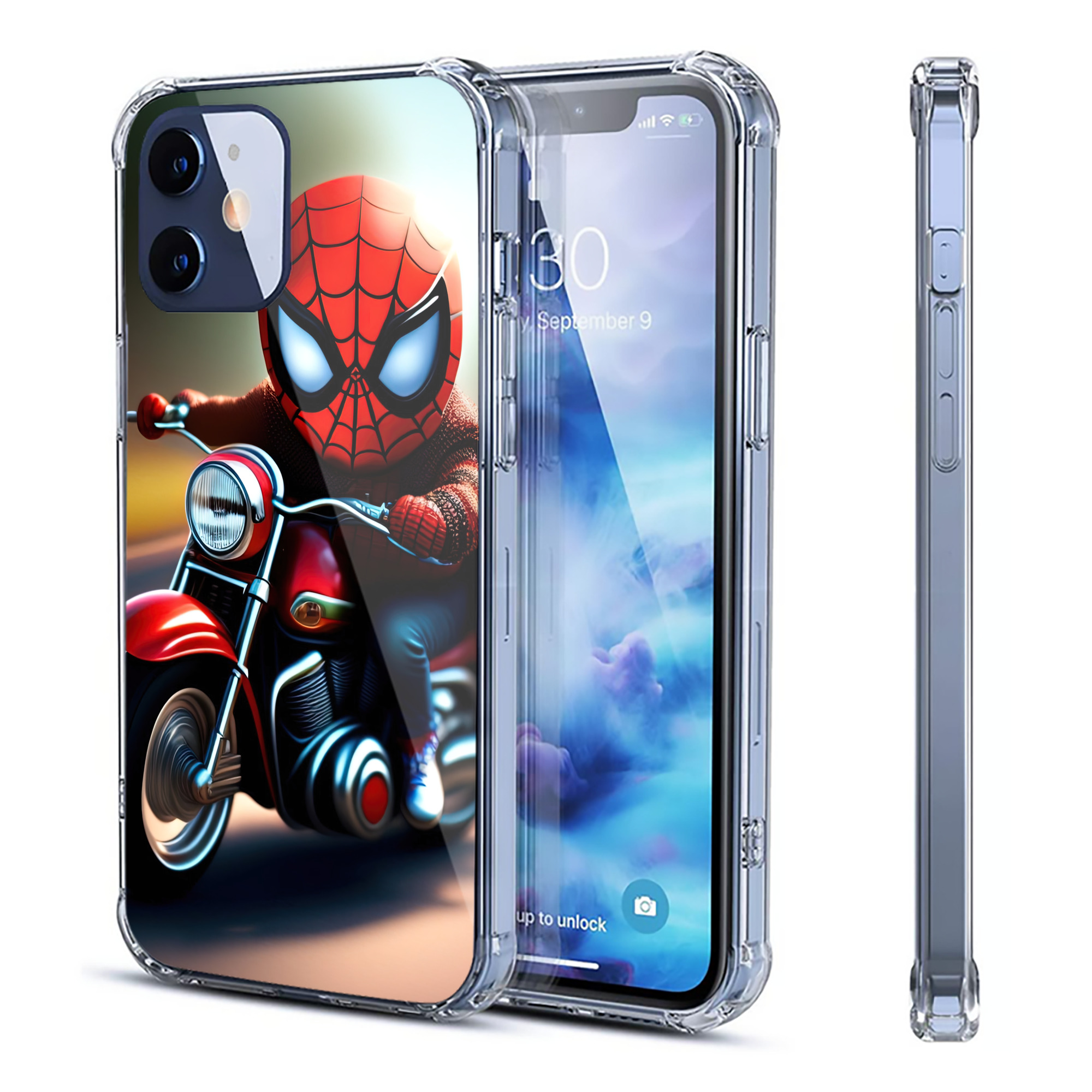 （画像用） Spider Man スパイダーマン 【iPhone 12シリーズ対応】透明スマホケース（クリアソフトケース）